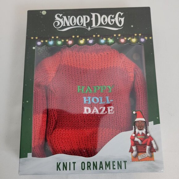 Snoop Dogg Knit Ornament Christmas Sweater Happy Holi-Daze Fits S On The Stoop - Picture 1 of 4